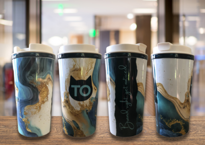 Custom Travel Coffee Mug - Visionary Latte Design